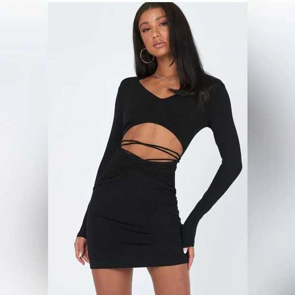 black mini dress boots Kit Washed Black Denim Drop Waist Mini Dress